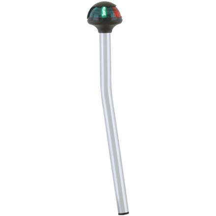 Attwood Feu De Côté Rouge 12V – 1 Mile – Boîtier Inox 304 – Pour Bateau Jusqu'à 12 M – Angle 112,5°