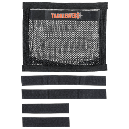 TackleWebs Hook & Loop Pocket – 12 Inch Wide X 10 Inch High, Marine Grade, Black, For Boats & Gear Storage