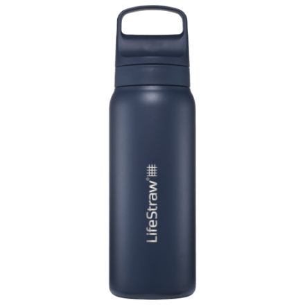 Bouteille Filtrante LifeStraw Peak Series - 1 Litre Pliable - Filtre Membrane UF (1000 L) - Couleur Grise