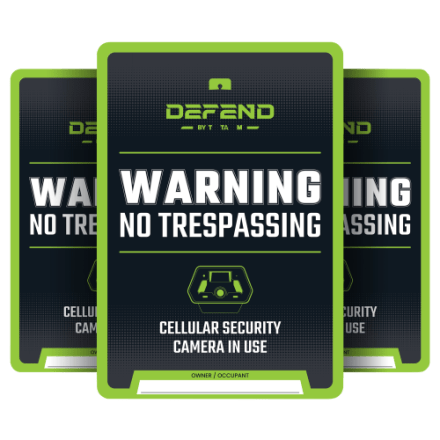 Tactacam Defend Warning No Trespassing Sign 3-Pack | Cabela's