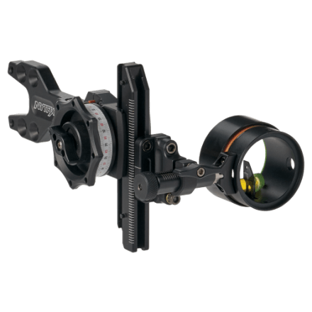 HHA Tetra Tournament Bow Sight - .019 1-Pin With 1 5/8" Scope For Right Hand