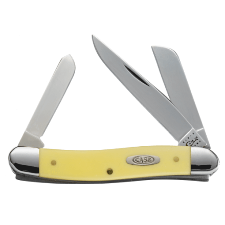 Cattleman's Cutlery Signature Trapper Knife - Yellow Jigged Delrin Handle