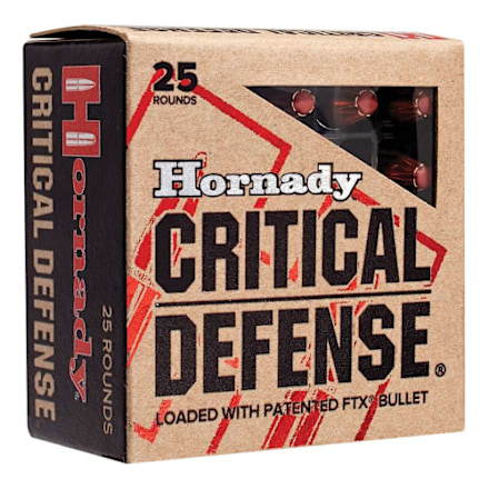 Hornady Critical Defense 9mm Luger 100 Grain Handgun Ammo