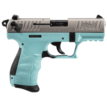 Walther P22Q Semi-Auto Rimfire Pistol with Nickel Slide