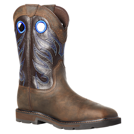 Ariat Activator H20 Steel Toe Work Boots Mens 10 Brown Blue Waterproof Western Ariat Men main image 2