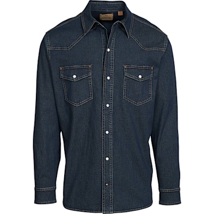 RedHead® Ranch Men's Muleshoe Denim Long-Sleeve Snap-Down Shirt