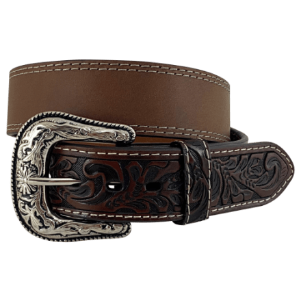 RedHead Ranch Tooled Double-Stitch Leather Belt | Bass Pro Shops