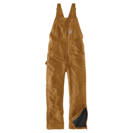 Carhartt Firm Duck Loose-Fit Insulated Bib Overalls for Men | Bass