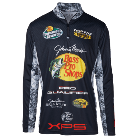 BASS PRO SHOPS トーナメントシャツ ブラック／ホワイトM（L）