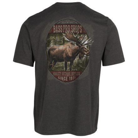 T-shirt Bass Pro Shops Homme – Gris Taille M – Manches Courtes – Pêche Outdoor