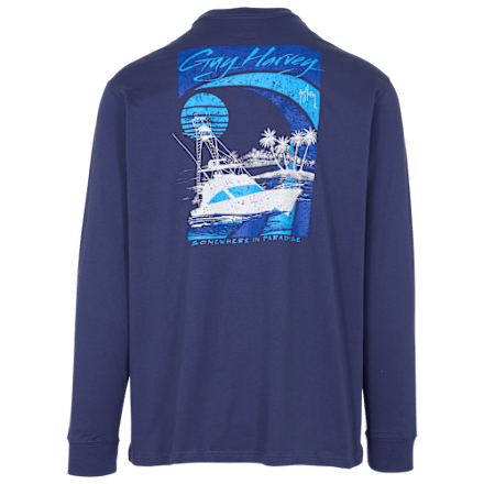 T-shirt Homme Guy Harvey Manches Longues XL Bleu - Motif Poisson Espadon, Neuf Sans étiquette