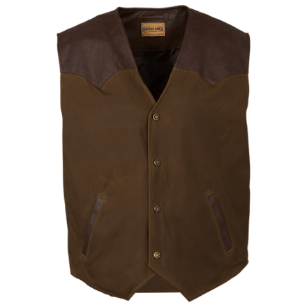 Gilet Western Homme Red Ranch – 100% Cuir Daim – Beige – Taille M