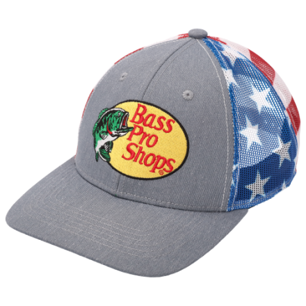 White 6 Panel Mesh American Flag Trucker Cap – Adjustable Summer Hat With Patch, 35% Cotton, 65% Polyester