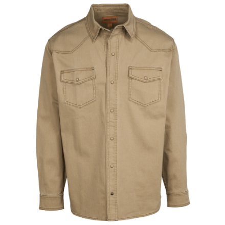 RedHead Ranch Muleshoe Denim Long-Sleeve Snap-Down Shirt for Men