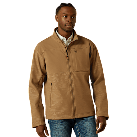 Ariat Men's Caldwell Logo 1/4 Zip Dark Brown Heather Sweater - Western - View #3