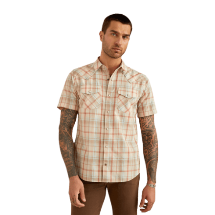 YA−MAN EP-17SB Ariat Horton Retro Short-Sleeve Snap-Down Shirt for Men | Bass Pro