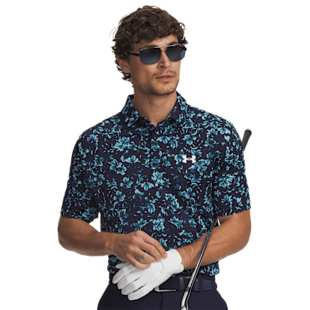 under armour button down dress shirts Bruin Script Navy 2 Pocket  Moxie On Second The shirts shaped hem adds a modern touch Men's Collared Under Armour Shirts