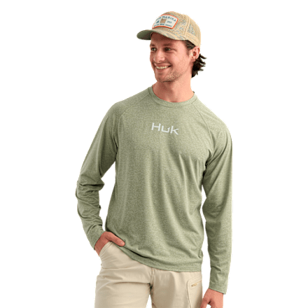 Chemise Technique Huk Icon Manches Longues - Homme - Vert été - Taille M