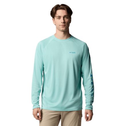 Columbia PFG Super Solar Stream Border Hex Long-Sleeve Shirt