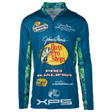 BASS PRO SHOPS トーナメントシャツ ブラック／ホワイトM（L）