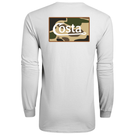 Costa Del Mar Technical Dorado 11 Long Sleeve Shirt - Medium, White, 100% Pre-Shrunk Cotton