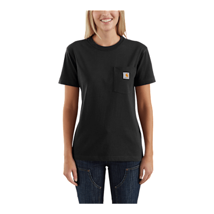 (取寄) カーハート レディース WK87 ワークウェア ポケット ショート スリーブ Tシャツ Carhartt women WK87 Workwear Pocket Short Sleeve T-Shirt Carhartt Brown Carhartt® Women's WK87 Workwear Pocket Short-Sleeve T-Shirt | Bass