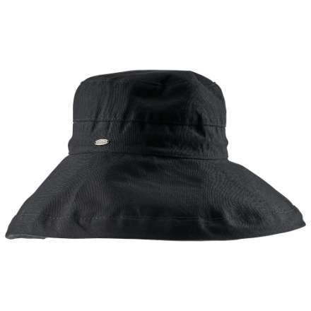 NEW DORFMAN PACIFIC women\'s cotton big brim hat in black Weathered UPF 50+ Cotton Outback Hat – Village Hat Shop main image 4