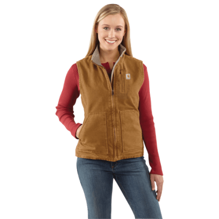 Loose Fit Sherpa Lined Carhartt Vest Carhartt Washed Duck Sherpa