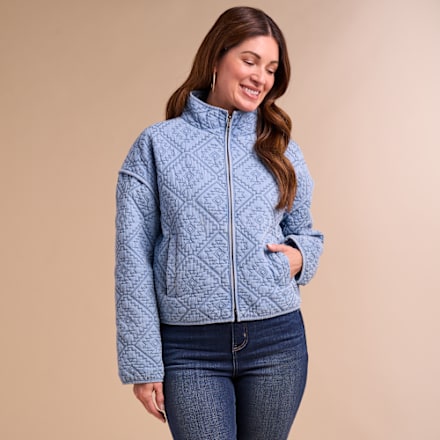Natural Reflections Geometric Quilted Zip-Up Jacket | Bass Pro Shops