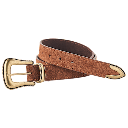 Natural Reflections Suede Western Leather Belt | Cabela display picture 1