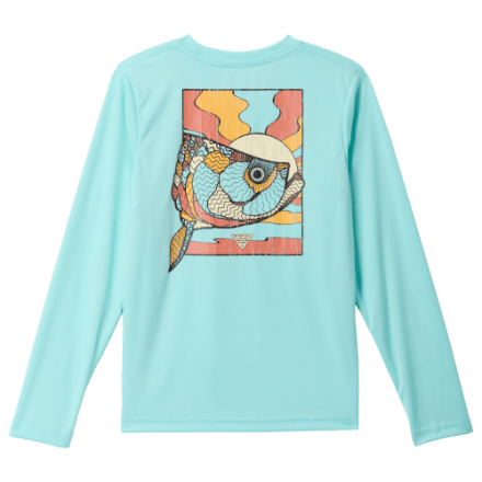 Columbia Men's Terminal Tackle PFG Tribal Fish Shirt – UPF 50 Sun Protection, Moisture-Wicking, Short Sleeve