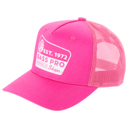 Bass Pro Shops Pink Trucker Hat Mesh Snapback Cap One Size Fits Most OSFM s-l400.jpg main image 2