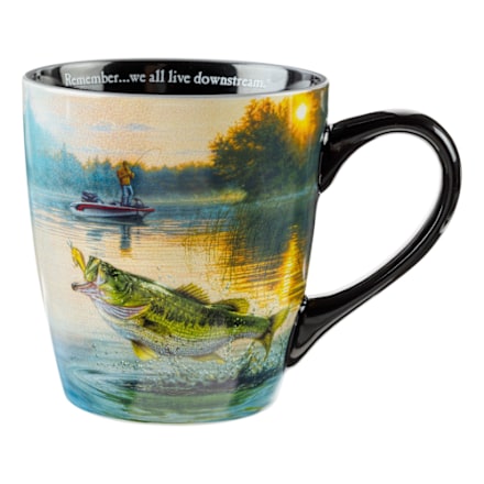 Bass Pro Shops Bass Panoramic We All Live Downstream Mug | Mack's