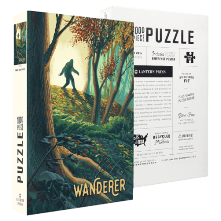 Lantern Press Bigfoot Starry Night 1,000-Piece Jigsaw Puzzle