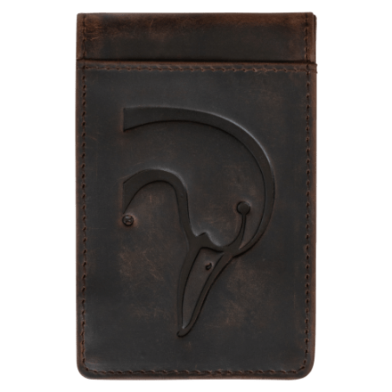 RedHead Deer Skull Embossed Leather Front-Pocket Bifold Wallet