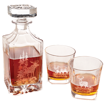 グラス・カップ・酒器 Pandalove Decanter & Tumblers Set. White River Home Whiskey Decanter and Glass Set | Bass Pro Shops