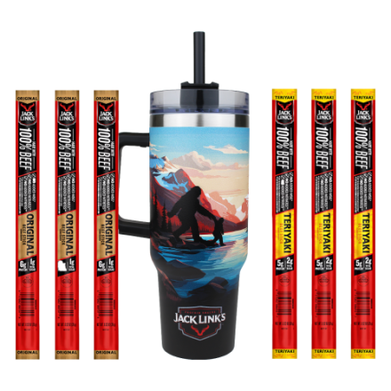 Jack Link's Big and Lil' Sasquatch Tumbler and Beef Sticks