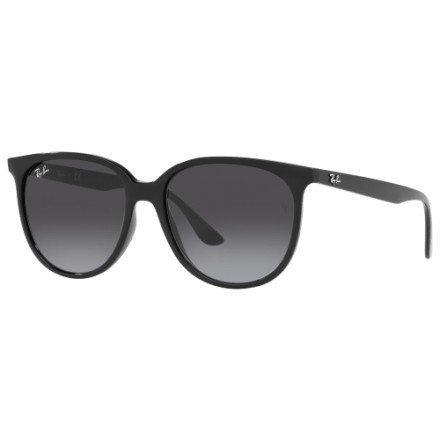 NEW RAY BAN women\'s rectangle sunglasses in polished black TERU BIO-BASED Sunglasses in Black and Dark Grey - RB4425  main image 2