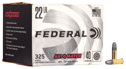 Federal Auto Match 22 Long Rifle 40 Grain Rimfire Ammo