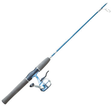 Push Button Blue Spincast 2 Pc Rod and Reel Combo 63 Inch Fishing Pole