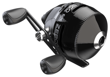Zebco 808 Fishing Reel Handle - Black Knobs & Metal - US Made - Used