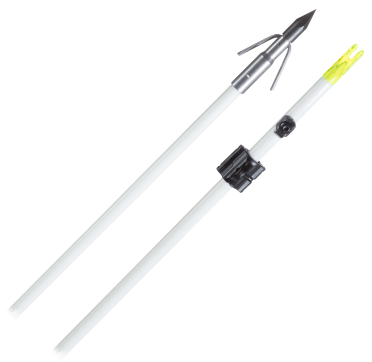 Muzzy Classic Chartreuse Fiberglass Bowfishing Fish Arrow with Nock  Installed