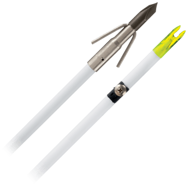 Muzzy Bowfishing Arrow Lighted Carbon Composite Arrow with Carp Point Green  X Nock 1320-C