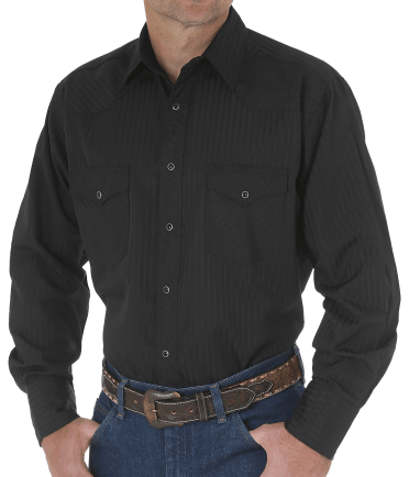 Wrangler Classic Fit Western Flannel Long-Sleeve Shirt for Men