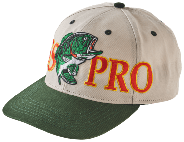 Printed Kicks Bass Fishing Adult Baseball Cap - Unisex Charcoal & Black Snapback  Hat 