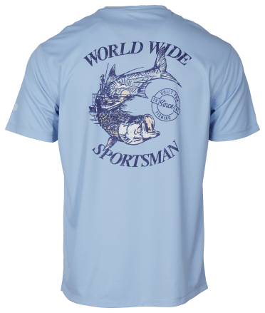 World Wide Sportsman Men's Fishing Shirt NWOT Polyester/Spandex
