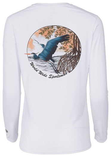 World Wild Sportsmans, Shirts, World Wide Sportsman Gray Mens Ls Graphic  Tee Shirt Sailfish Off Shore Angler Xl