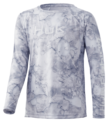 Huk Icon x Mossy Oak Fracture Long Sleeve Shirt - Lightning - Medium