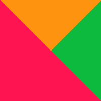 Pink, Orange, Green