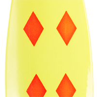 Chartreuse/5 Orange Diamonds